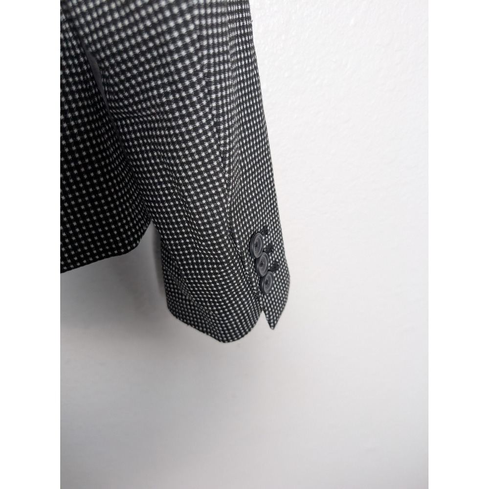 Banana Republic Womens Black White Micro Houndstooth Single Button Blazer Size 2 - Picture 5 of 7